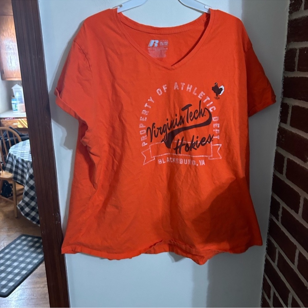 Russell Athletic Virginia Tech Bright Orange T-Shirt size 3xl
